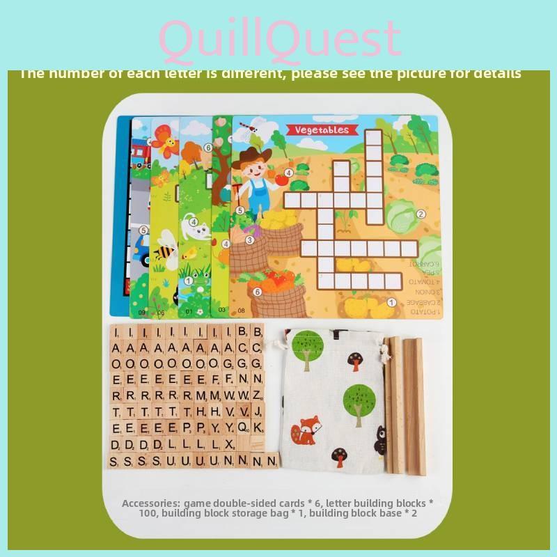 Wooden Word Chain Puzzle Game For Kids Educational Learning Toy