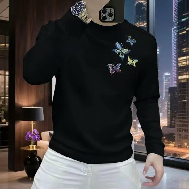 Men s Trendy Autumn/Winter Plus Velvet Printed Hoodie - Casual Round Neck, Versatile Fashion. XL