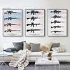 Military Firearms Gun Posters Prints HD Wall Art Canvas Painting Gun Pictures Mural for Modern Living Room Home Decoration Gift