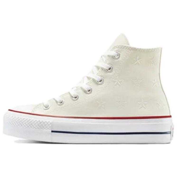 

Converse Chuck Taylor All Star Lift Platform Archive Stars Comfortable and Versatile High-top Canvas Shoes for Women in White 40 белый