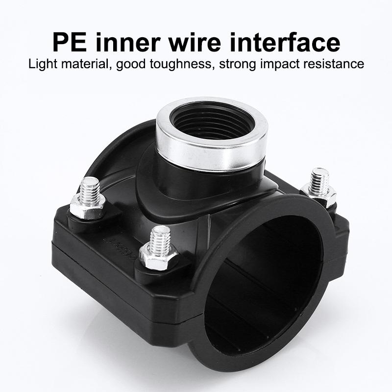 Water Pipe Splitter Clamp Easy Install 1/2'' Female Thread Connector for Agricultural Irrigation Pipe Fitting