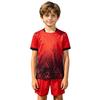Sportanzug für Kinder und Jungen, Fußball-Outfits, stilvolles bedrucktes Kurzarm-T-Shirt mit Shorts, 2-teiliges Activewear-Set, Basketball-Lauf-Trainingsanzug-Outfit