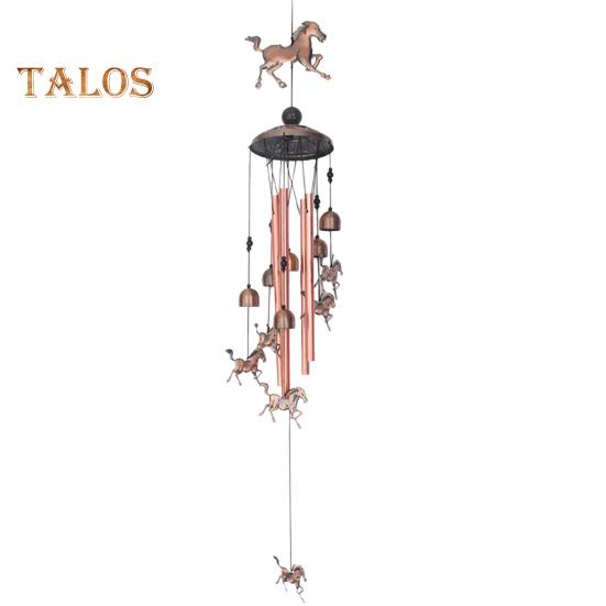 

Металлические колокольчики ручной работы в виде бегущей лошади, ретро-колокольчики с колокольчиками для дома, внутреннего сада, патио, двора Horse