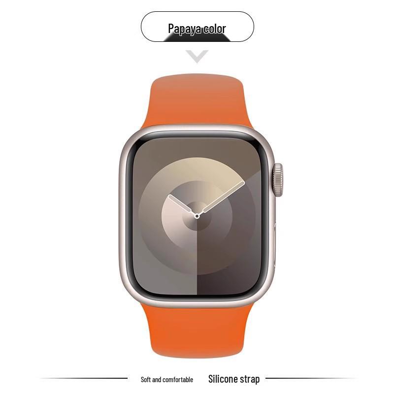 Kompatibles Silikonarmband für Apple Watch Series 8, 9, 10 und 11 - Neues Standardmodell für Mädchen (S)