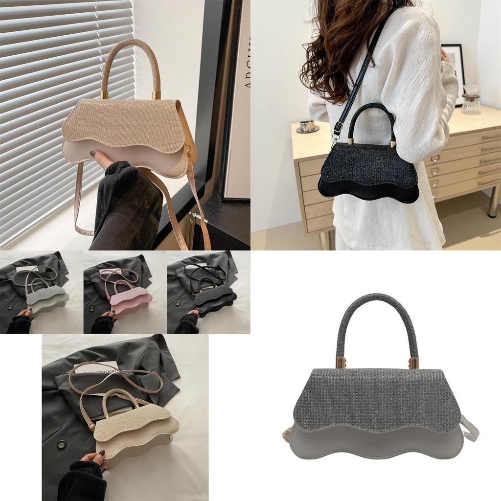 Chic Pu Leather Small Square Bag In Black Silver Pink And Khaki For Everyday Use