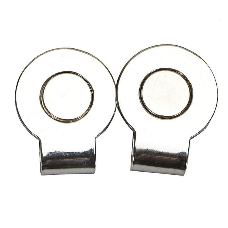 2pcs Golf Ball Marker Hat Clip Silver Durable Removable Magnetic Aiming Marker Professional Golf Training Aids Accessories