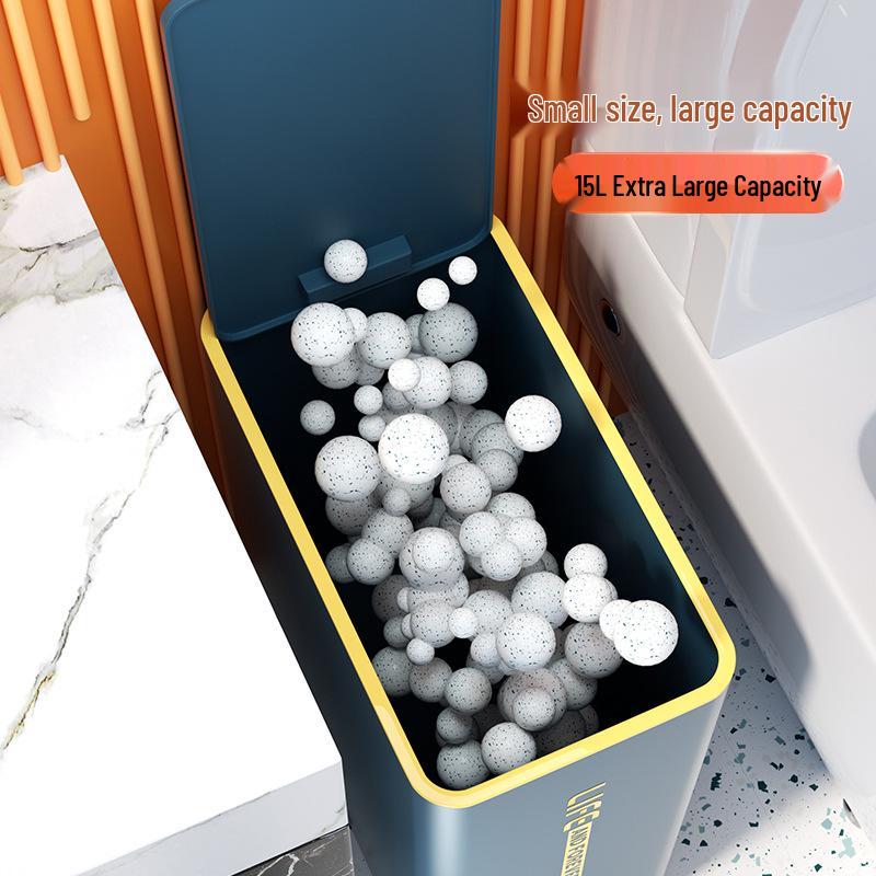 Luxury High-Style Trash Can with Lid for Bathroom, Kitchen, and Bedroom