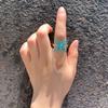 Transparent Resin Acrylic Flower Geometric Fashion Accessories Open Finger Ring Ring Joint Ring