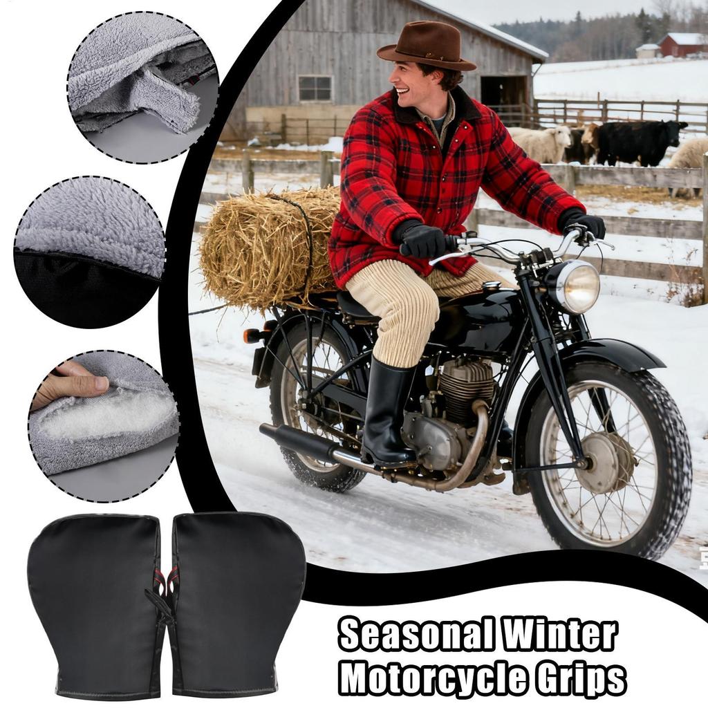 Bike Handlebar Mitts Protective Insulated Windproof Gloves Waterproof Scooter Mittens for Motorcycle Riding Mountain Biking Road