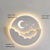 LED Cloud Stars Moon Wall Lamp for Bedroom Bedside Children's Room Kids Creative TV Background Stairway Aisle Pendant Light