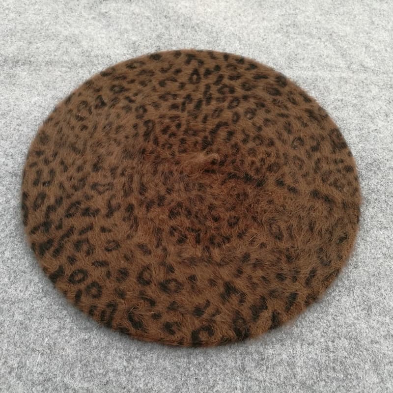 

Берет Капелюх Жіночий Капелюх Художника Берет Модний Леопардовий Принт Леопардовий 29cm