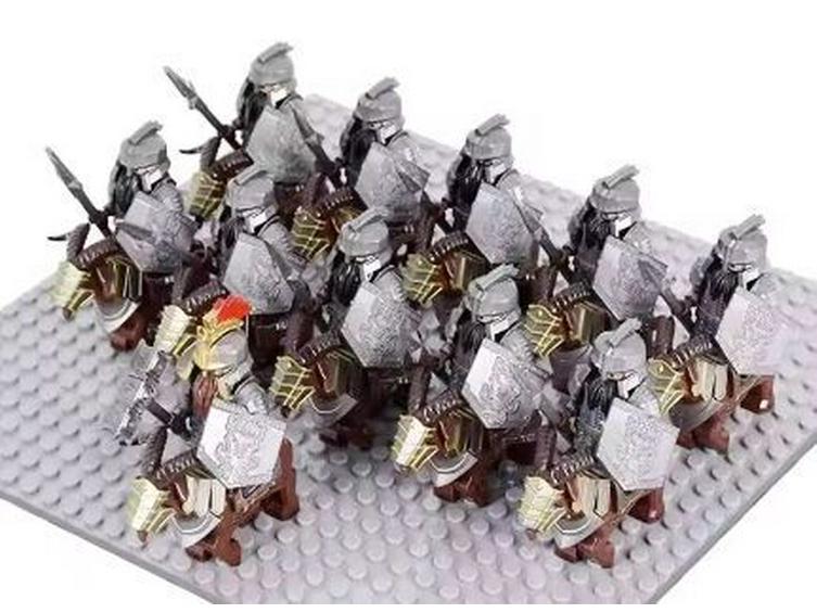 Roman Warrior Cavalry Series Minifigure Building Blocks Set (21 Pcs)