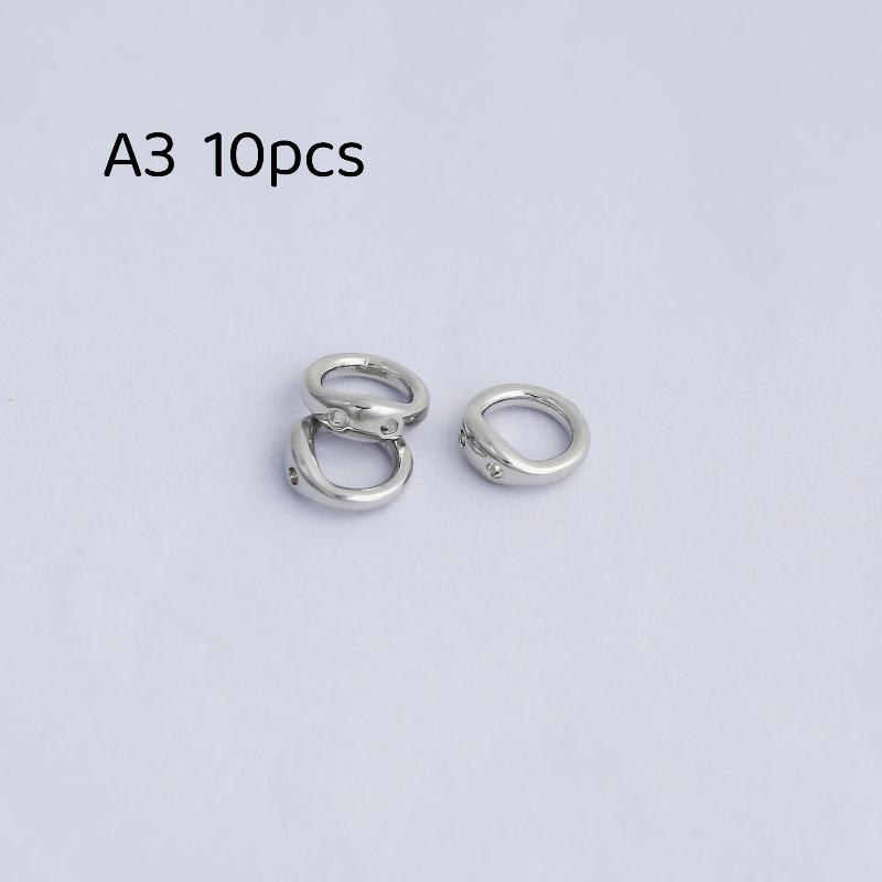 10/20Pcs Brass Circle Loop End Beads Gold Plated Ring Cord End Connectors For Diy Pearl Necklace Bracelet Jewelry Making