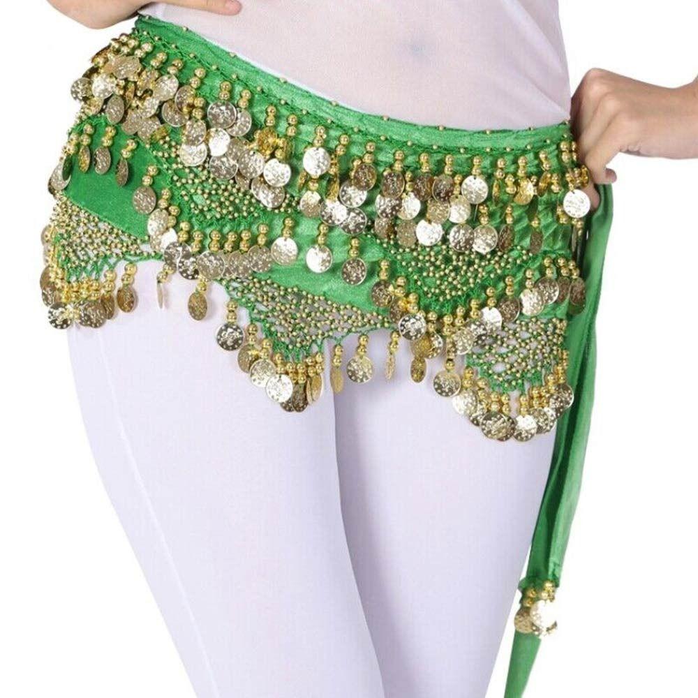 Sexy Sequins Show Costumes Hip Scarf Belly Dance Belt Dancer Skirt Waist Chain