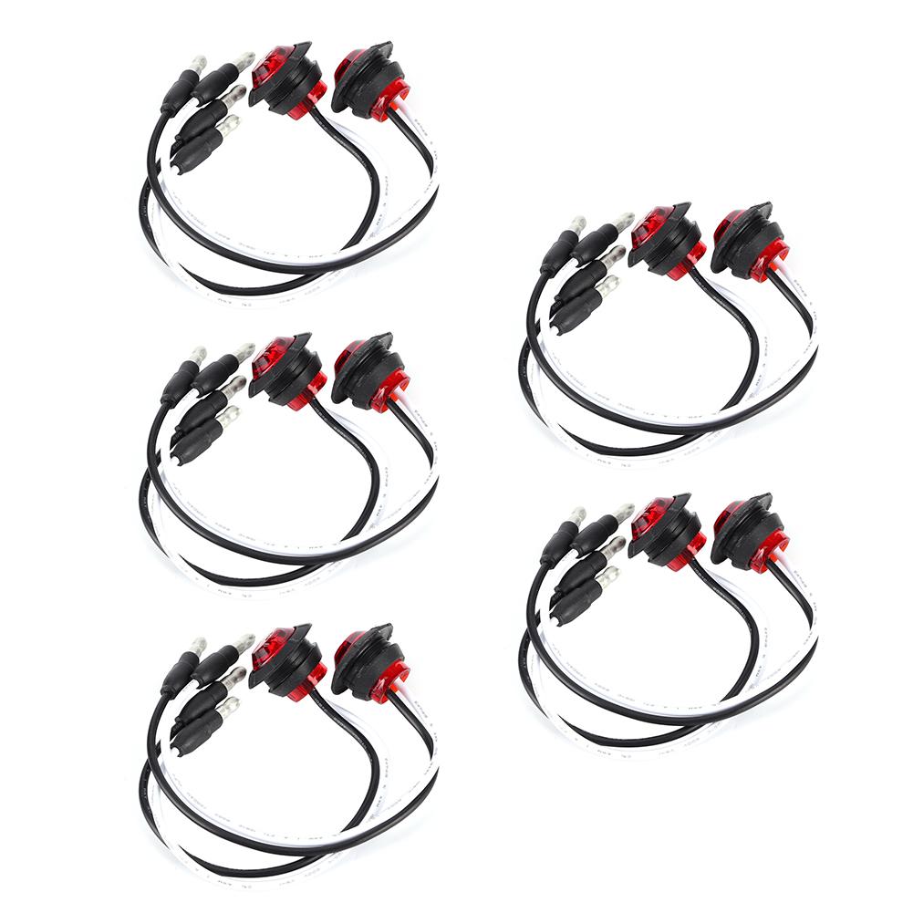10pcs 3Celsius4in LED Side Marker Light Clearance Lamp with   Terminal 12V for Car Trailer Truck Yacht