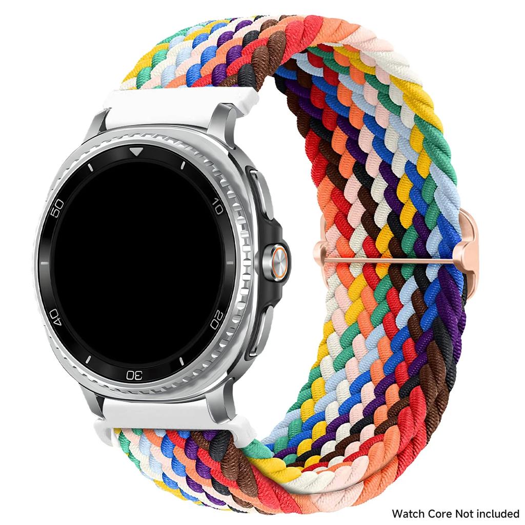 Bracelet en nylon tressé pour Samsung Galaxy Watch 8 40mm 44mm/Watch 8 Classic 46mm Bracelet sans espace pour Galaxy Ultra 2025 Bracelet en nylon