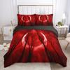 Cartoon Halloween King Queen Duvet Cover Horror Eyes Grimace Bedding Set for Children Boys Girls Scary Night Theme Quilt Cover