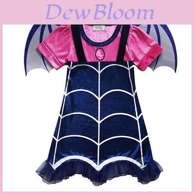 Exquisite Vampirina Girls Cosplay Dress With Wing And Headwear For Fancy Parties