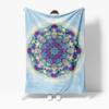 Rainbow Mandala Pattern Flannel Printed Blanket Suitable for All Seasons Suitable for Living Room Office Sofa and Travel