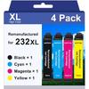 232XL Latest Upgrade Remanufactured Replacement for Epson 232 XL Ink Cartridges Combo Pack Work with Printer XP-4200 Ink WF-2930 WF-2950 XP-4205 (4,