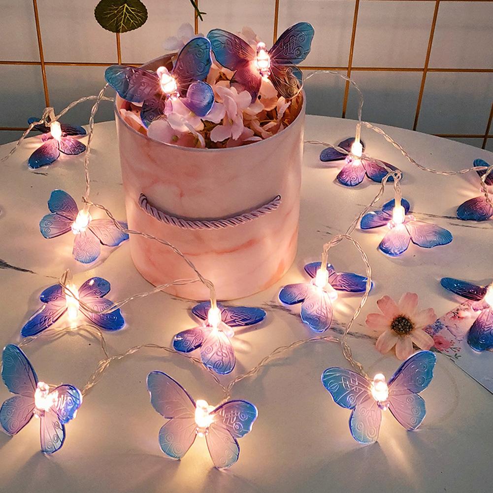 3m 20LED Butterfly Yard Light Creative Butterfly Night Lamp Butterfly Decorative Lights for Home Bedroom Decor