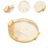 Breakfast Platter Decorative Round Serving Tray with Handle Jewelry Storage Vanity for