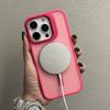 Metal Camera Stand Holder Matte Clear Case for iPhone 16 15 14 Plus 13 12 Mini 11 Pro Max For Magsafe Magnetic Cover