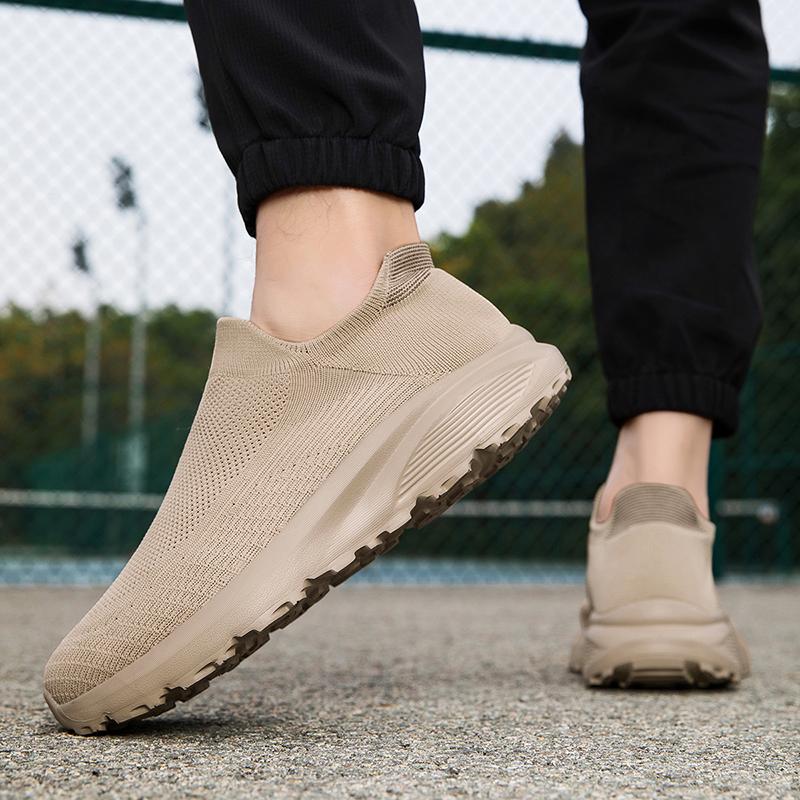 Men’s Moccasins Loafers Casual Slip on Walking Shoes Summer Men’s Slip-ons Lightweight Socks Khaki Black Shoes for Boy Large Size 38-47