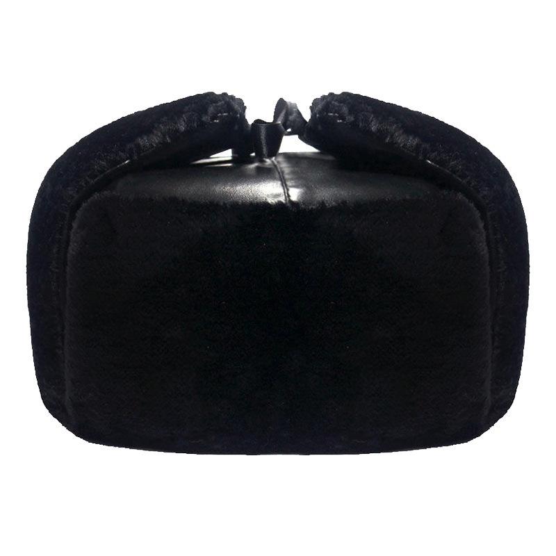 

Мужская зимняя шапка в советском стиле, устойчивая к холоду, из кожи военного зеленого цвета с кокардой Extra Large (61-62CM)