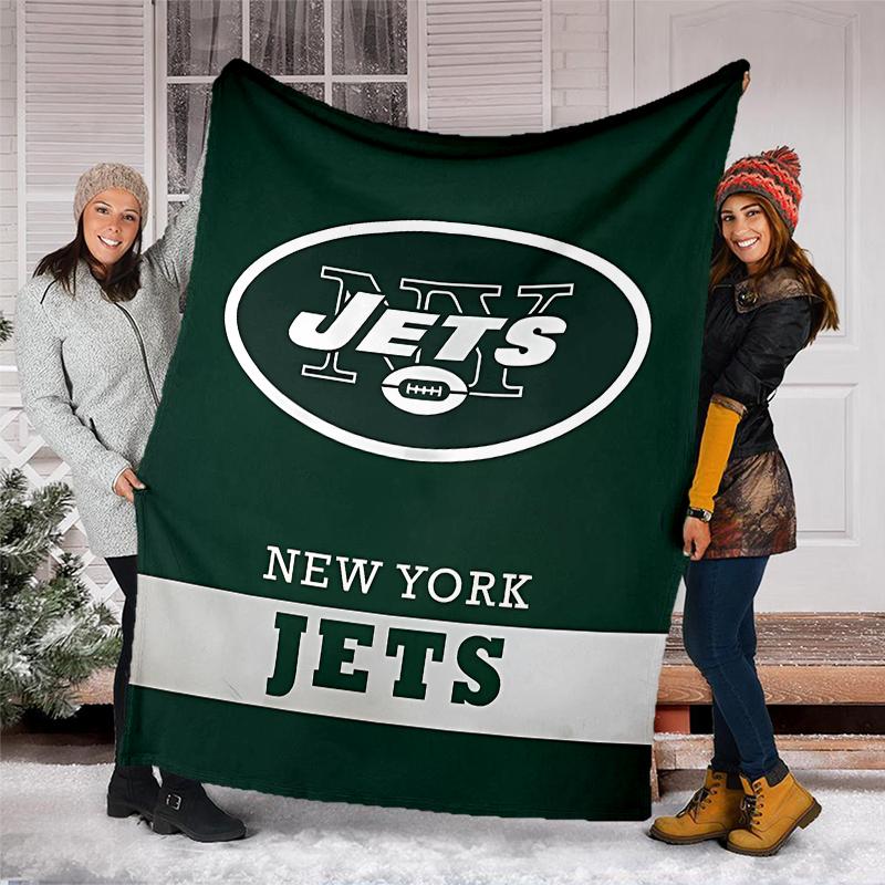 New York Jets logo printed blanket—lightweight,soft,warm;versatile blanket all seasons—perfect as &air-conditioning throw,nap blanket