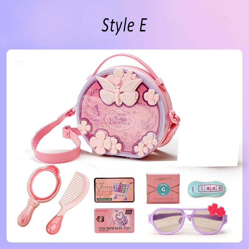 Kids Toys Pretend Play Beauty & Fashion Toy Simulation Makeup Set Jewelry Crown Necklace Cosmetic Educational Toy For Girls Gift