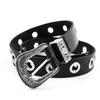 Vintage Engraved Belt Fashionable Silver Buckle Women's Pin Buckle Belt Women's Casual Pants Bandwidth Button Head
