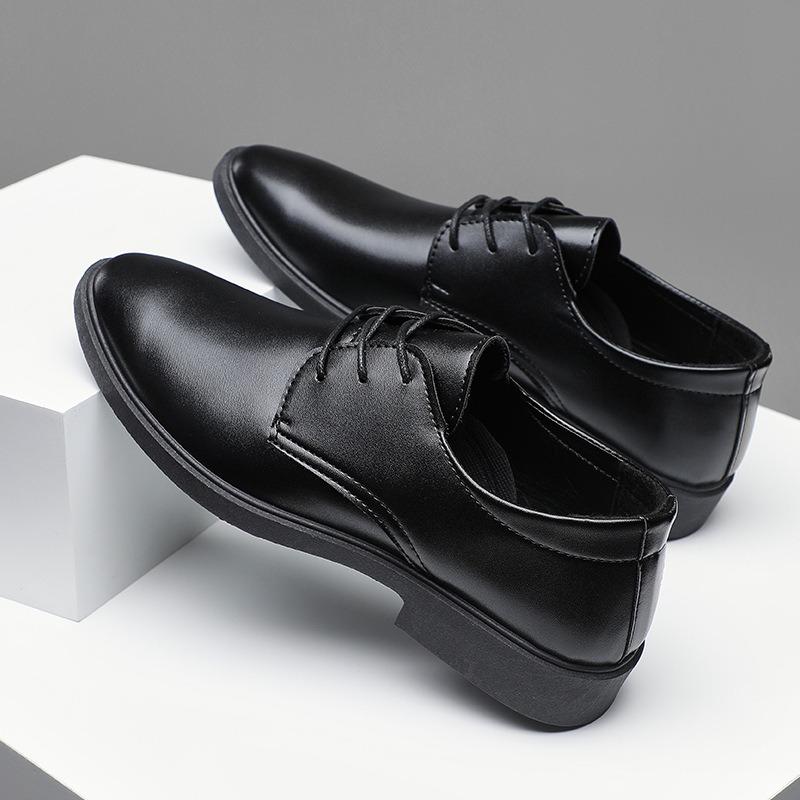 Large Size Spring and Autumn British Casual Business Dress Leather Shoes Men's Shoes Inner Height Increase Single Shoes Casual Shoes