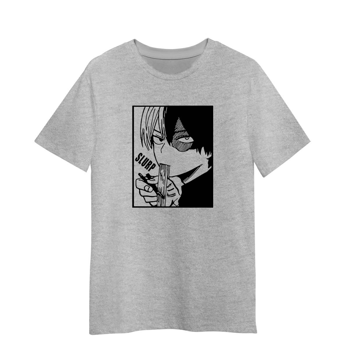 Shoto Todoroki Slurp My Hero Academia Boku No Hero Adult Unisex T-shirt S серый