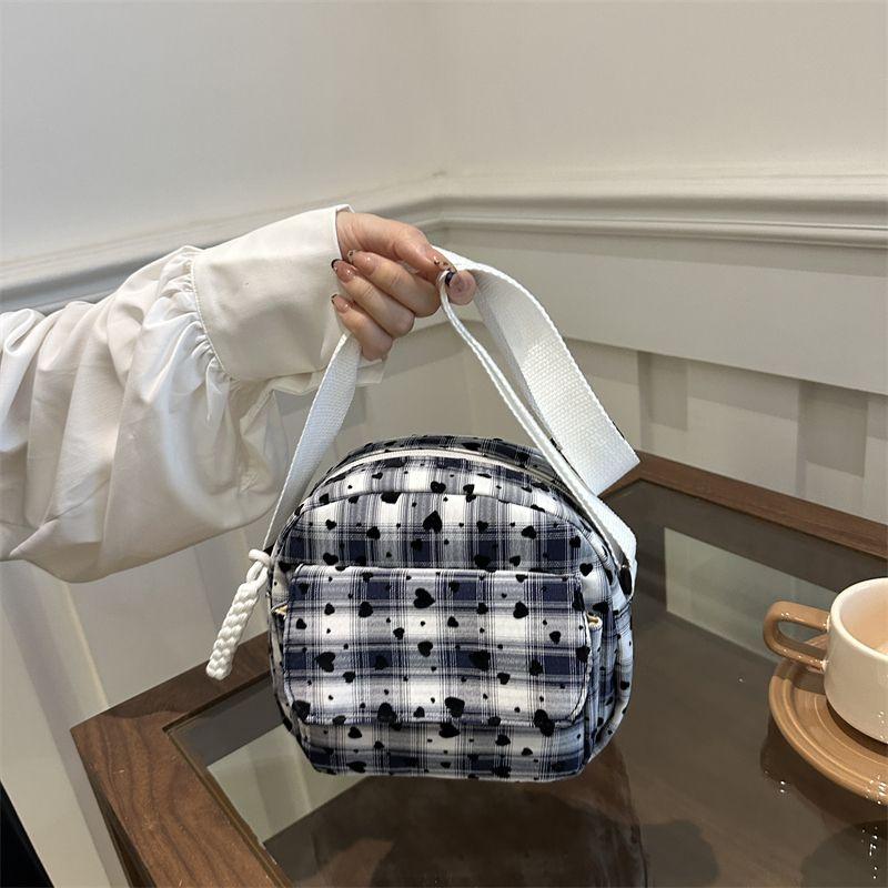 Mode Karomuster Kleine Tasche für Damen Koreanische Version Mini Vielseitige Schulter-Umhängetasche für Damen