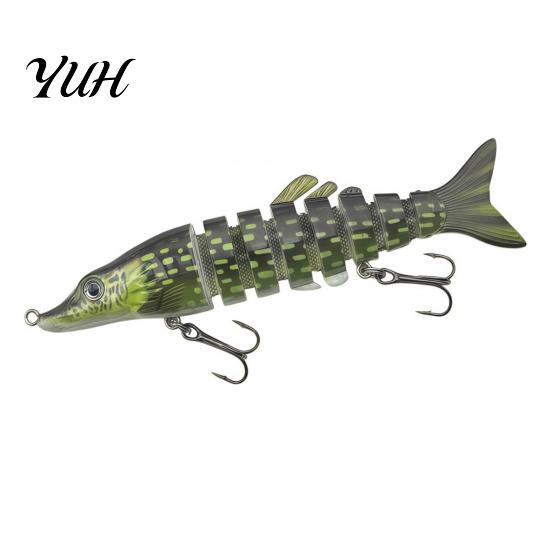 Professional Fishing Supplies 13CM/17G Multi-Jointed Lure, Realistic 8-Section Swimbait with Hooks, Lifelike Baits Bionic Hard Artificial Bait