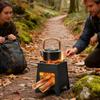 Small Wood Stove Detachable Windproof Burner Backpacking Stove for Outdoor Hiking Cooking Travel Field Picnic Backpacking