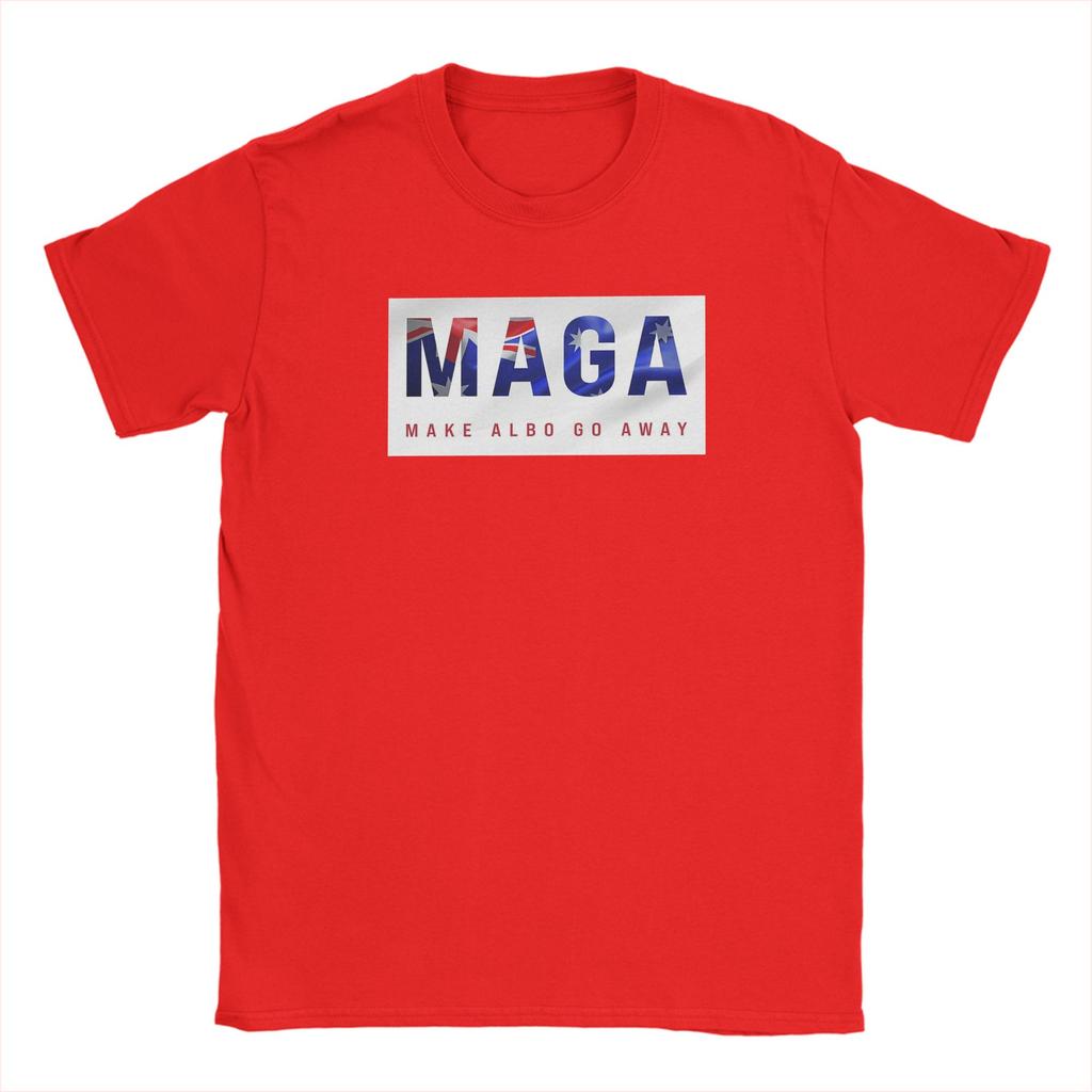 MAGA Make Albo Go Away Tričko pro muže Vintage Trička z čisté bavlny S kulatým výstřihem Krátký rukáv Oblečení velkých velikostí