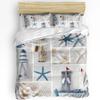 Lighthouse Anchor Rudder Nautical Bedding Set 3pcs Duvet Cover Pillowcase Kids Adult Quilt Cover Double Bed Set Home Textile