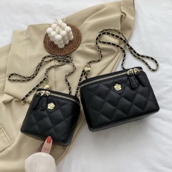 Xiaoxiangfeng New Fashion Versatile Mini Square Bag Crossbody Shoulder Bag Quilted Chain High-end Women's Bag