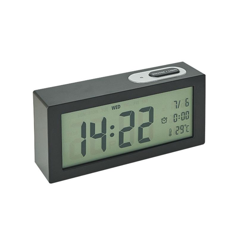 Simple Multifunctional Clock Photosensitive Bedside Small Alarm Clock LCD Student Clock Large Screen 8890H