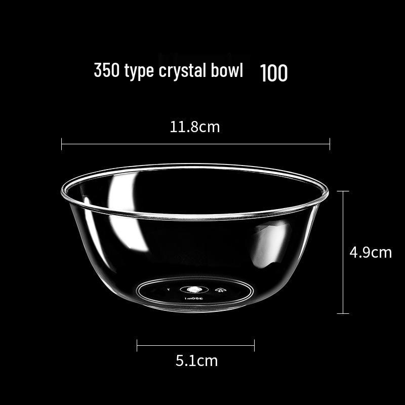 Durable Clear Disposable Plastic Bowl for Dessert, Soup, or Hot Pot