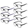 7PCS Fashion Anti-Blue Light Reading Glasses Ultra-Light Eye Protection Readers Eyewear Unisex Elegant Comfortable Presbyopia