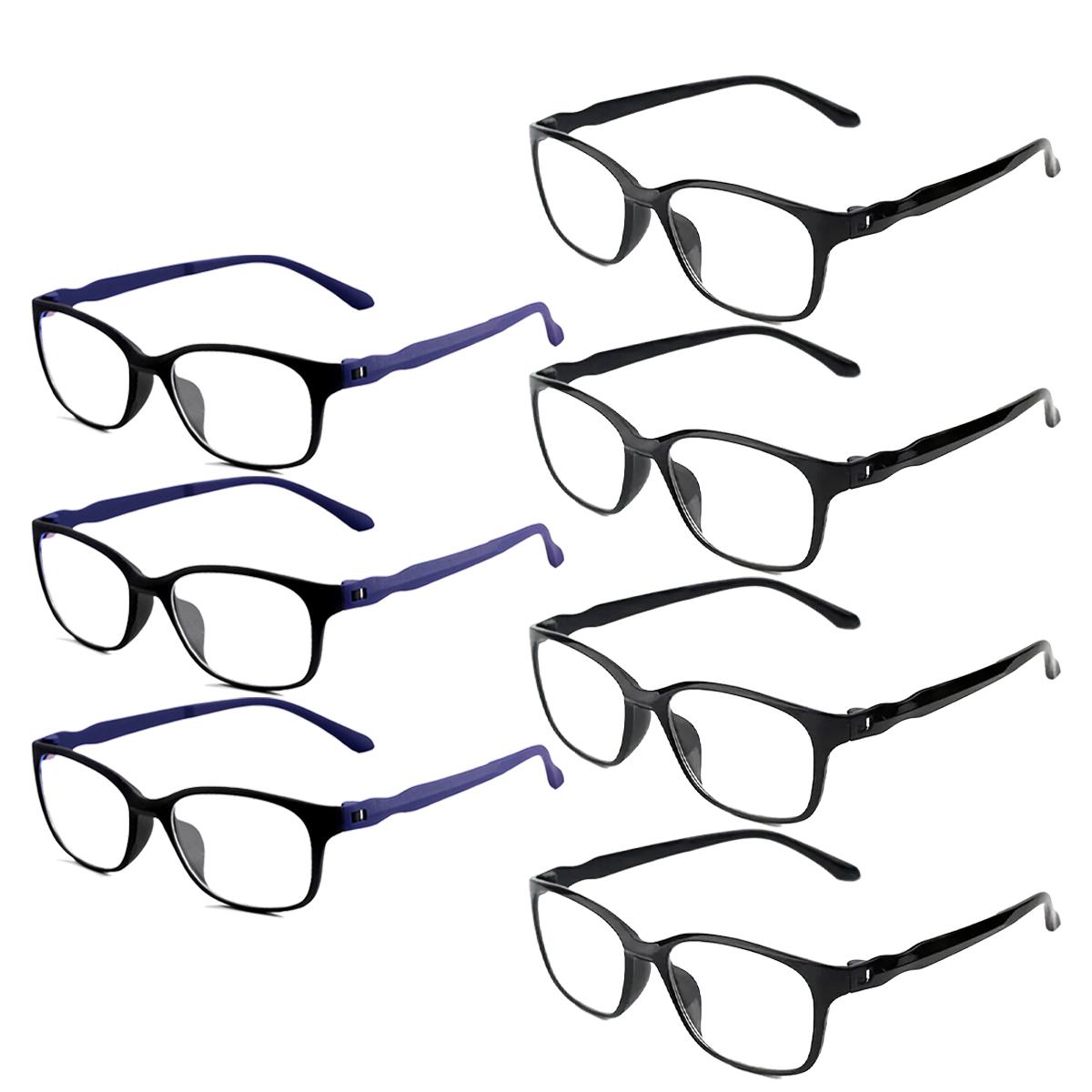 

7 ШТ Модные очки для чтения с защитой от синего света, Сверхлегкие, для защиты глаз, Очки для чтения, Унисекс, Элегантные, Удобные, Пресбиопия 3.0