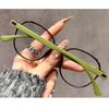 New Large Round Presbyopia Glasses Fashion HD Anti-blue Light Reading Glasses Ultra-light Women's Grade