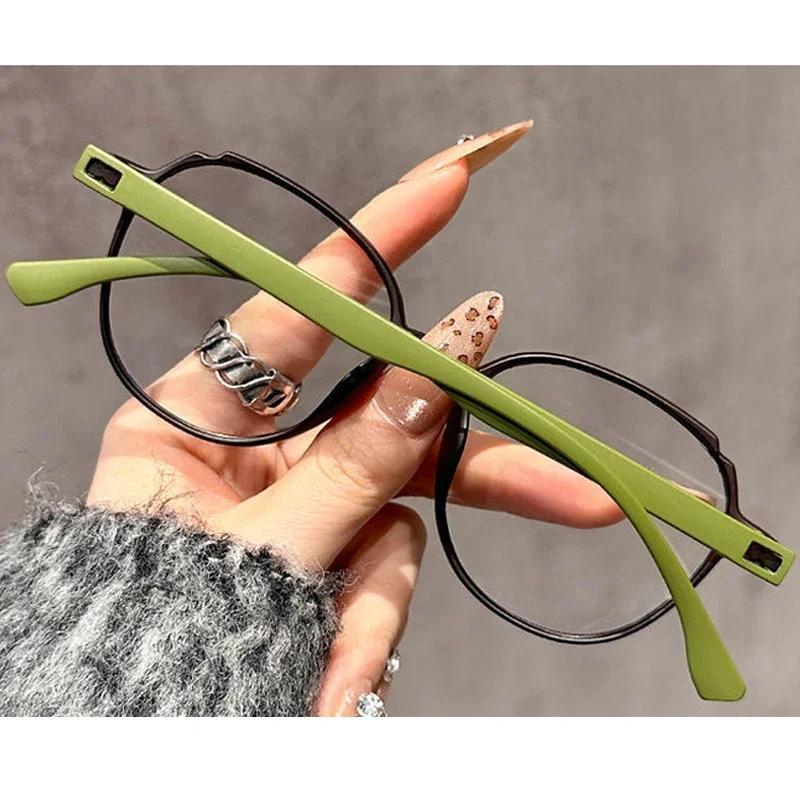 New Large Round Presbyopia Glasses Fashion HD Anti-blue Light Reading Glasses Ultra-light Women's Grade