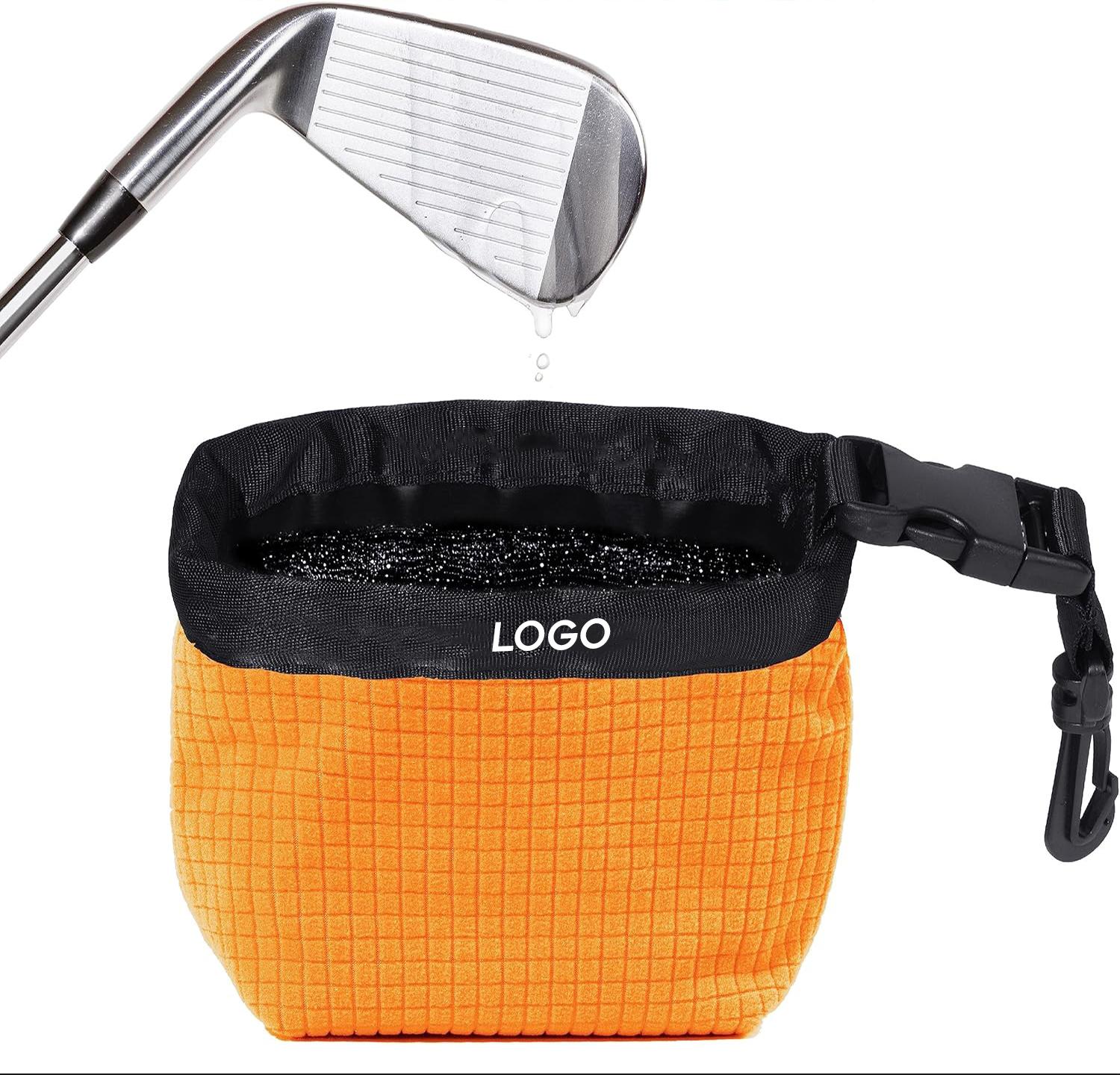 AILUOHA-Multifunctional Golf Bag Accessories Golf Ball Cleaning Bag & Cub Brush Portable Golf Club Scrub Waterproof Fabric 300 - 499 GSM