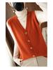 Women's Loose Knit V-Neck Cardigan Vest: Autumn & Winter Korean Style, Sleeveless Versatile Outerwear