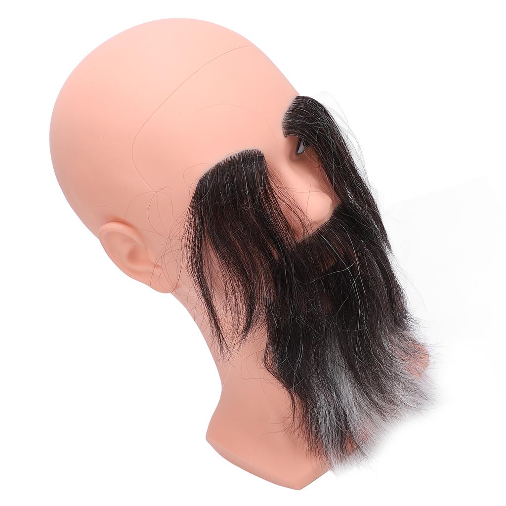 Berber Kel Manken Kafası Uzun Sakal Kaşları Yeniden Kullanılabilir Reçine PVC Berber Uygulaması Kel Kafa