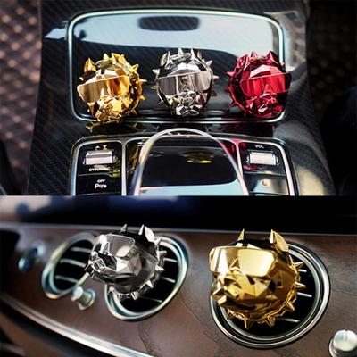 Mode Bulldog Luftfräschare Bilparfymklämma Bildekoration Auto Doftklämma Bulldog Doft Doft Parfym Voiture Bil
